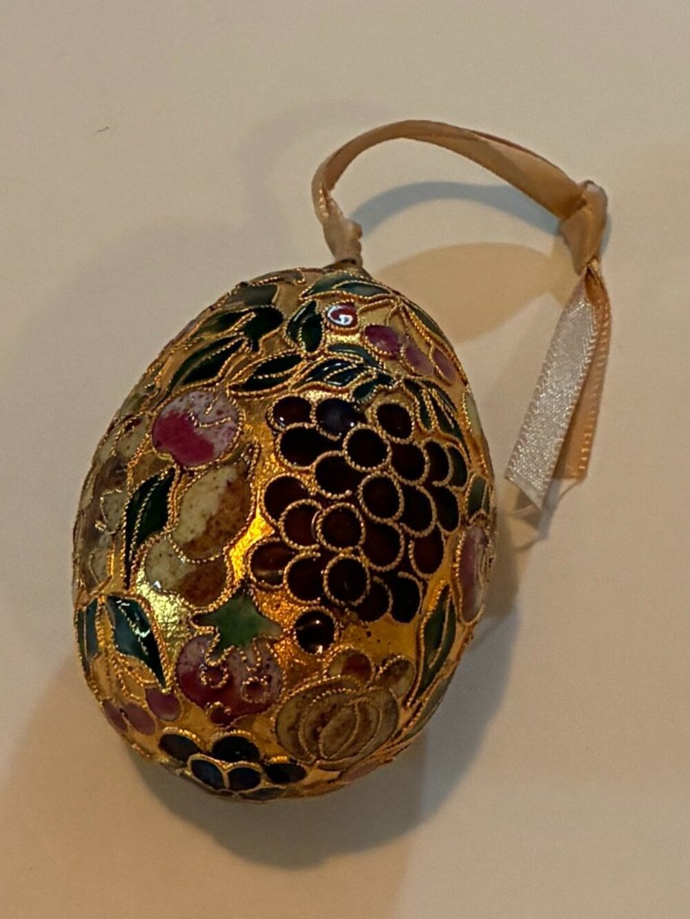 Vintage Cloisonne Egg Ornament